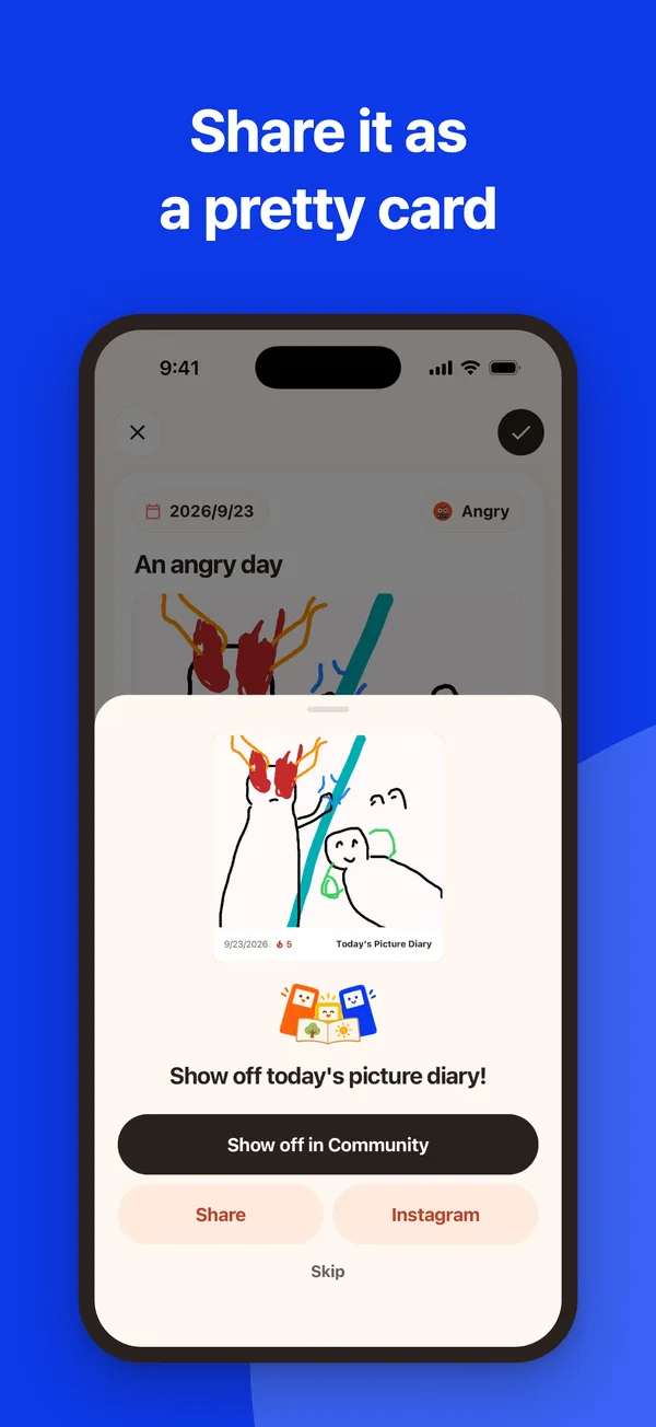 Share it as a pretty card